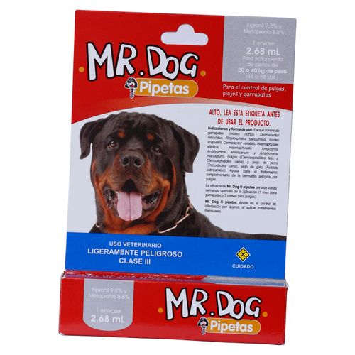 Pipeta Mr Dog Para Perro 20A40Kg 2.68Ml