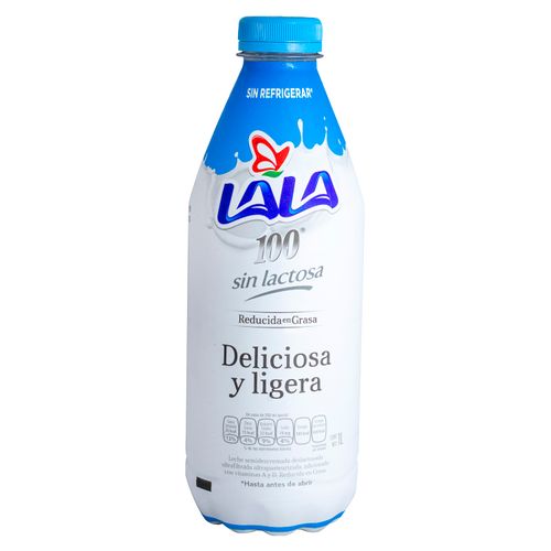 Leche Lala 100® Sin Lactosa Reducida en Grasa Deliciosa y Ligera - 1000ml