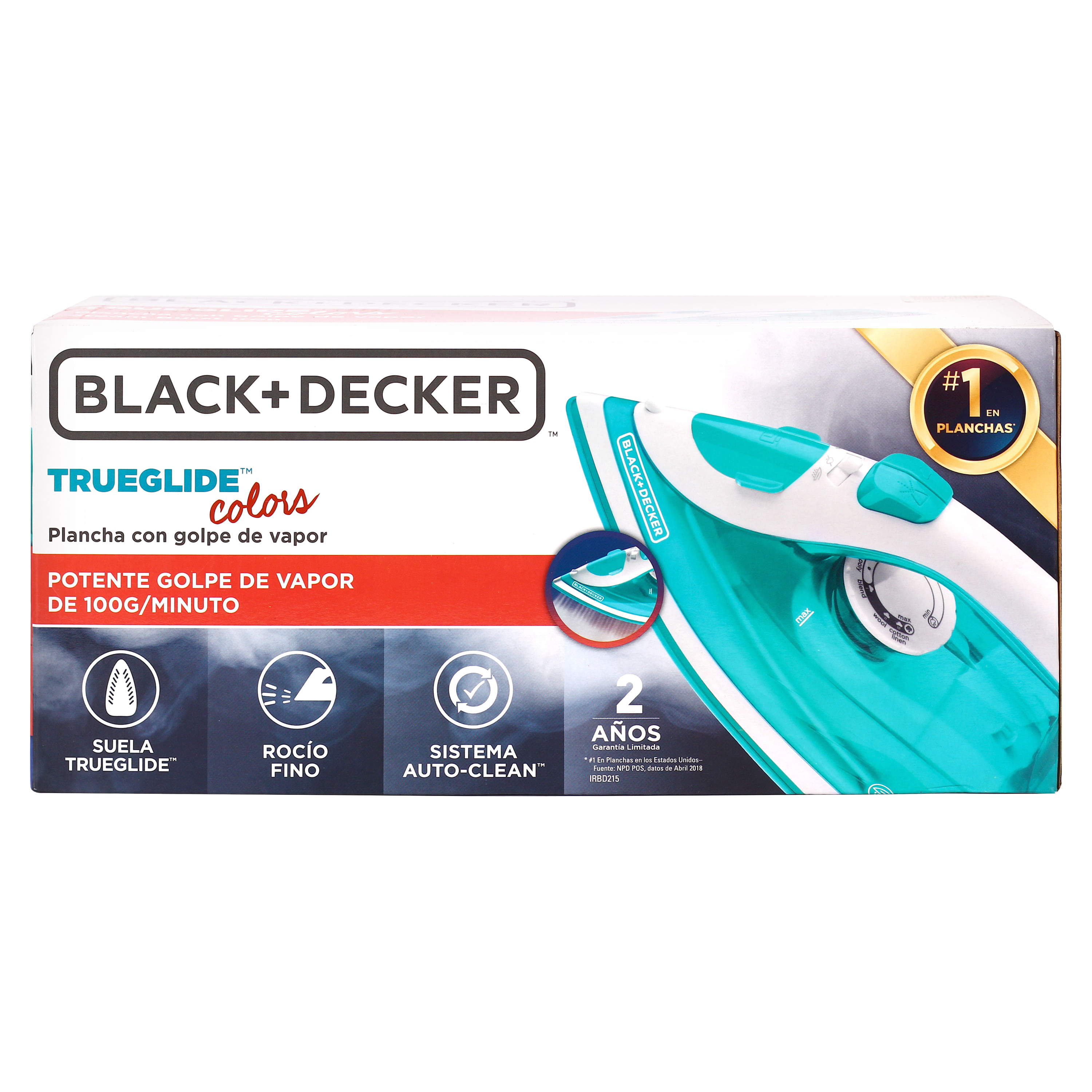 Comprar Plancha de Vapor BLACK+DECKER® TrueGlide Colors con Golpe