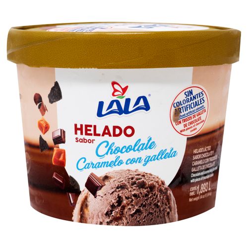 Helado Lala Chocolate Caramelo con Galleta 0.5 Gal -1800ml