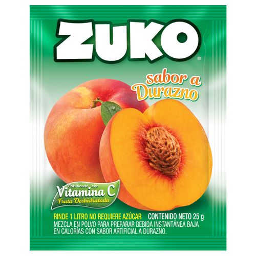 Bebida En Polvo Zuko Durazno - 25gr