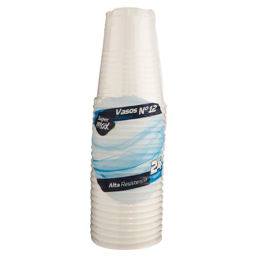 Vaso Desechable Marca Supermax N12 - 24 Unidades