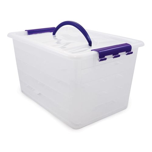 Caja Click Tr (65 L) Blanco, Guateplast, Ideal para Organización y