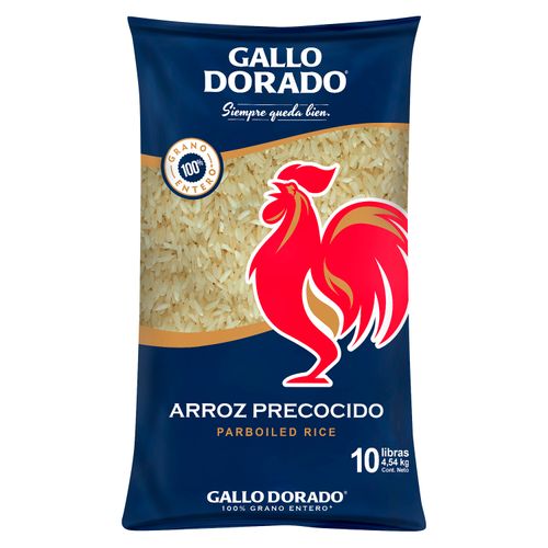 Arroz Gallo Dorado precocido grano entero - 4.54 kg