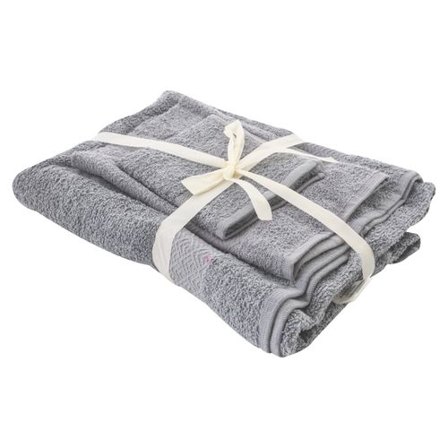 Set De 3 Toallas Jq Panaleta Gris