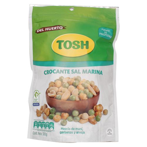 Mezcla Tosh Crocantes con Sal Marina Mani, Garbanzo y Arbejas -300gr