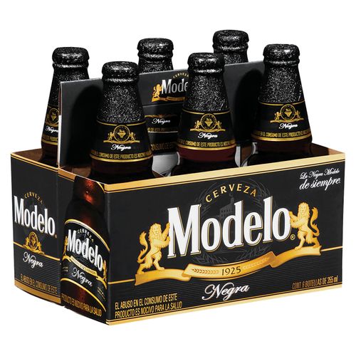 6 Pack Cerveza Negra Modelo Vidrio - 335ml