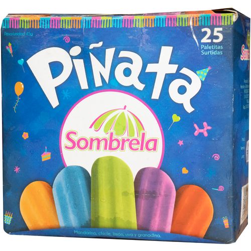25 Pack Helado Sombrela Piñata -1125gr