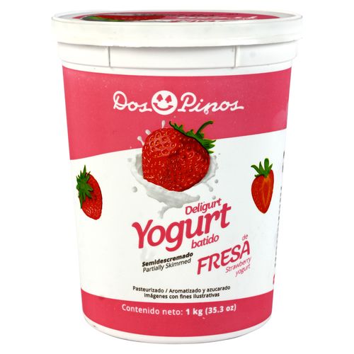 Yogurt Dos Pinos Batido Fresa - 1kg