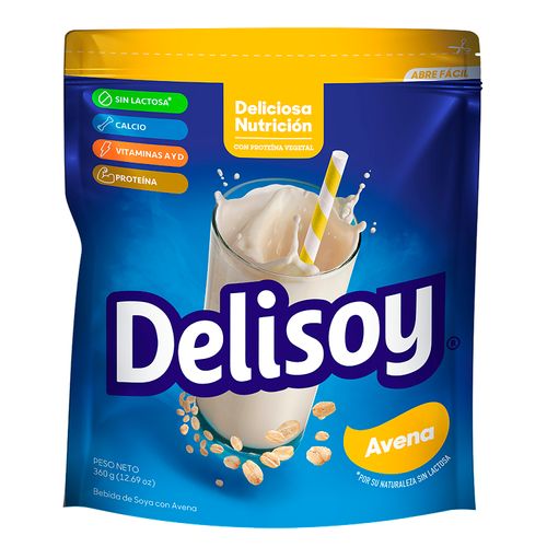 Bebida Delisoya Sin Lactosa Avena - 360gr