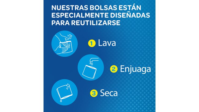 Bolsa Reutilizable Ziploc Grande Para Organizar - 10 Unidades