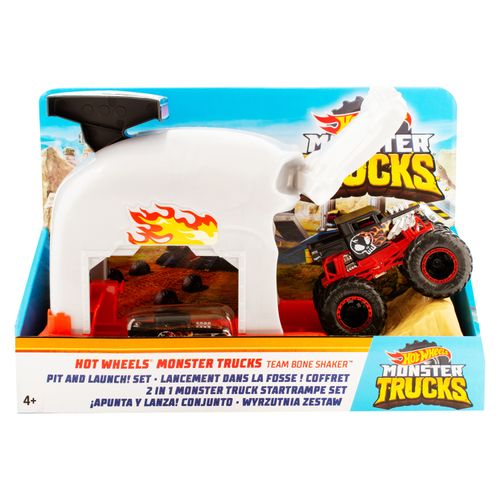 Hw Monster Trucks Pit And Launch Playset