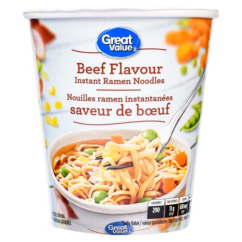 Sopa Great Value Vaso Sabor Carne 64Gr