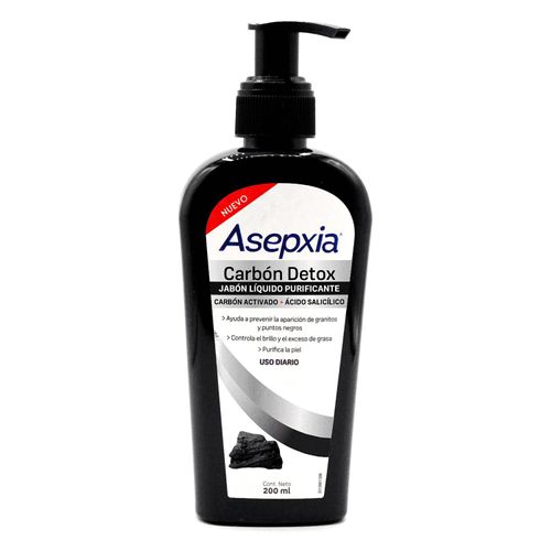 Jabón Asepxia Liquido Carbon - 200ml