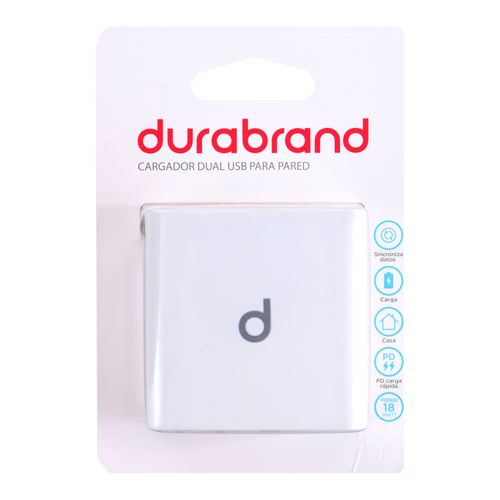 Cargador Durabrand De Pared Doble Puerto