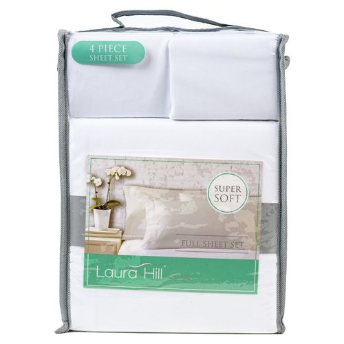 Set Sabanas Laura Hill Full 4 Piezas 90 Gms