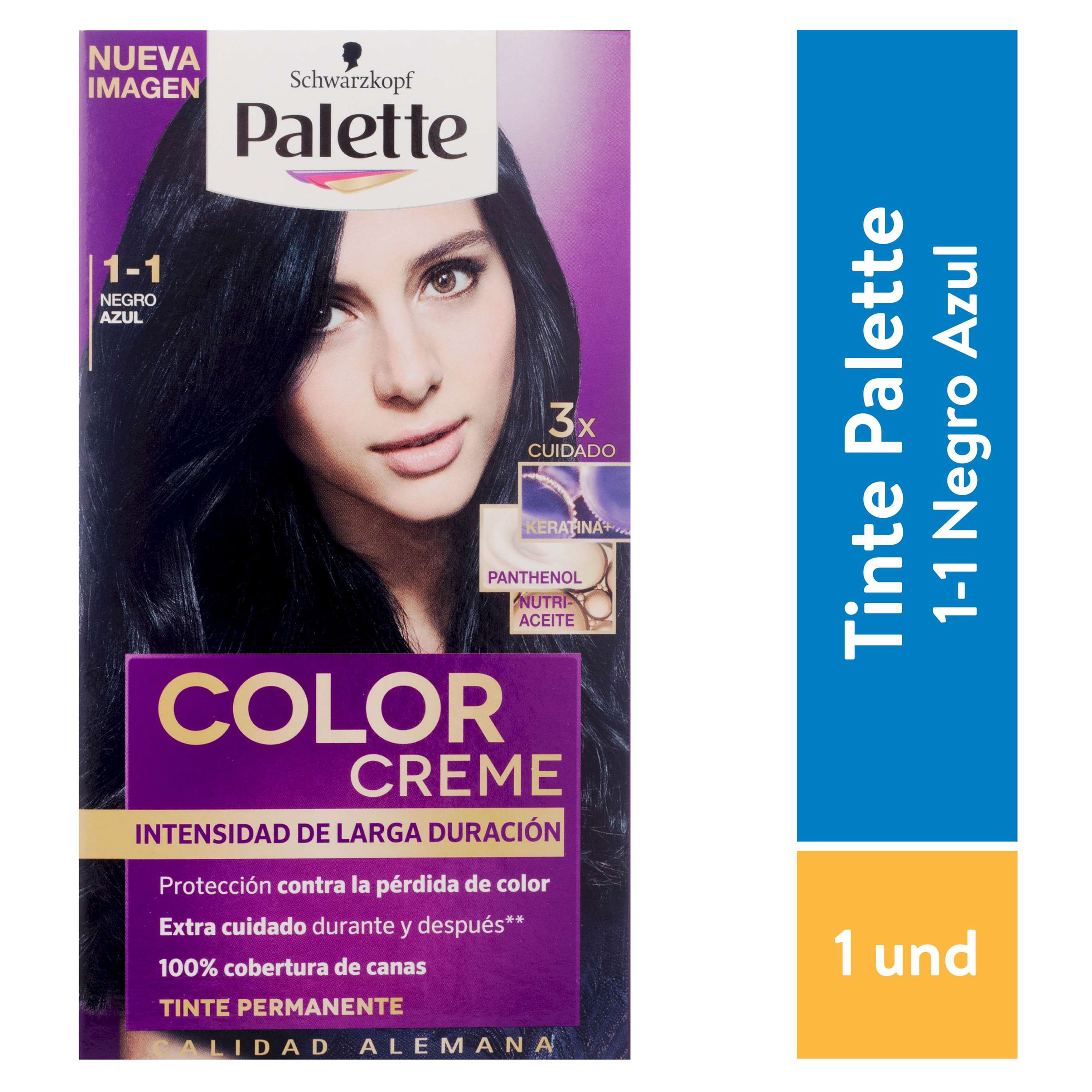 Comprar Tinte Palette Color Creme 11 Negro Azul - 110ml | Walmart ...