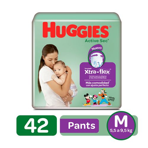 Pañales Huggies Active Sec Pants Etapa 2/M 42U