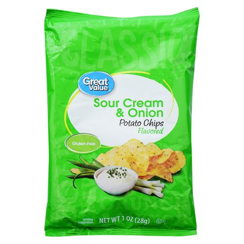 Chips Great Value De Crema Agria y Cebolla - 28gr