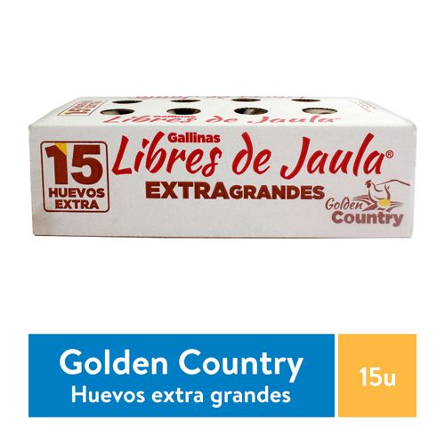 Huevo Golden Country Extra Blanco - 15 Unidades