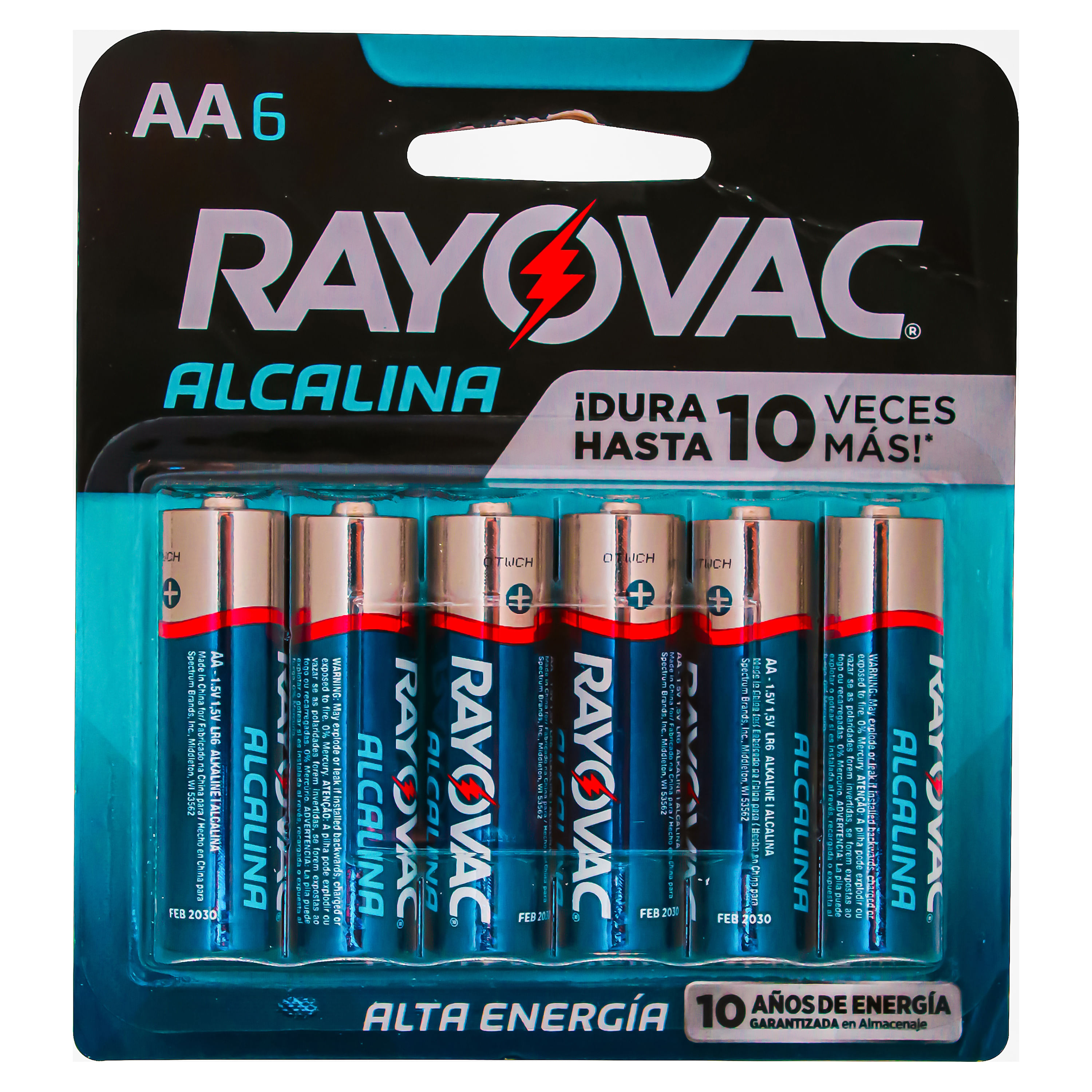 Rayovac Pilas AAA, alcalinas, 8 unidades