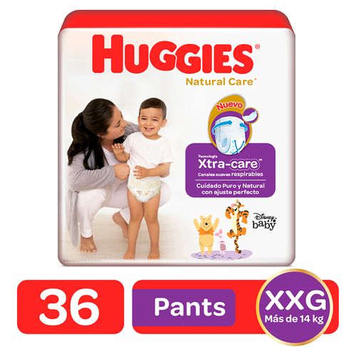 Pañales Huggies Natural Care Pants Etapa 5/XXG 36U