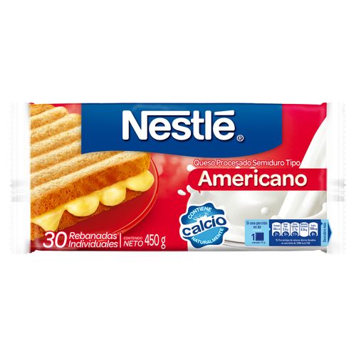 NESTLÉ® Queso Americano 450g  30 Rebanadas