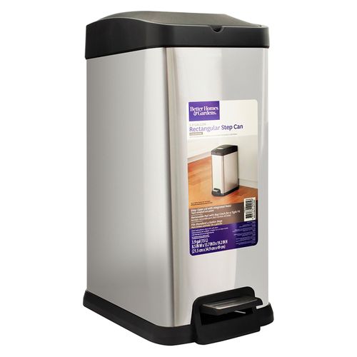 Basurero Better Homes Cromado Cuadra - 15 Lts