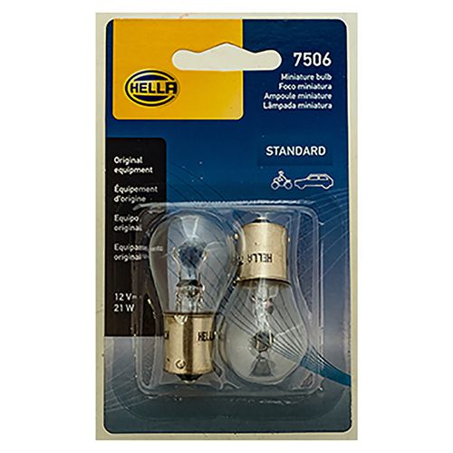 Bombillo Tras Auto 1Contac12V21W 2 Hella