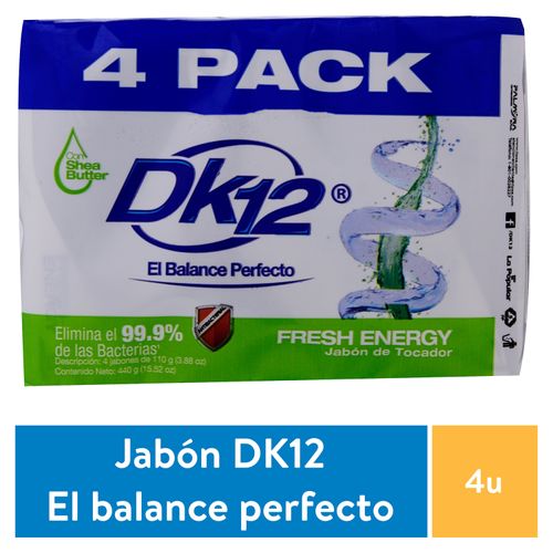 4 Pack Jabón Tocador Dk12 Fresh Energy 440gr