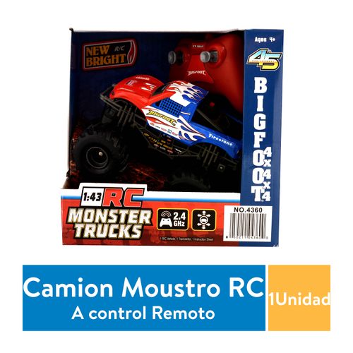 Vehiculo New Brigth Monster Trucks Control Remoto 2.4ghz