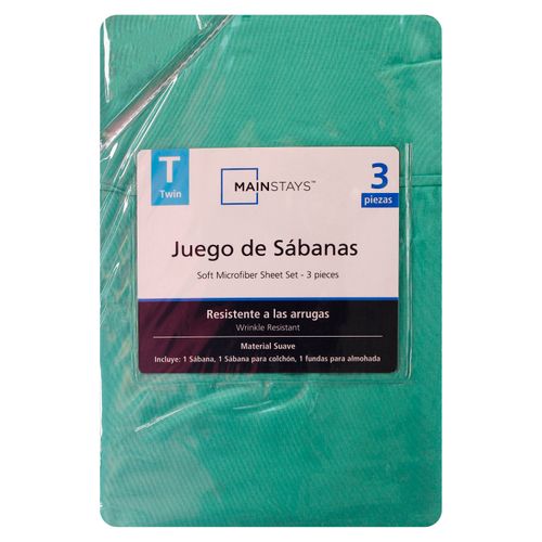 Mainstays Set Sabanas Aqua Individual