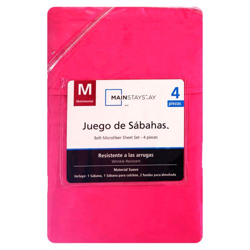 Mainstays Set De Sabanas Rosado Matri
