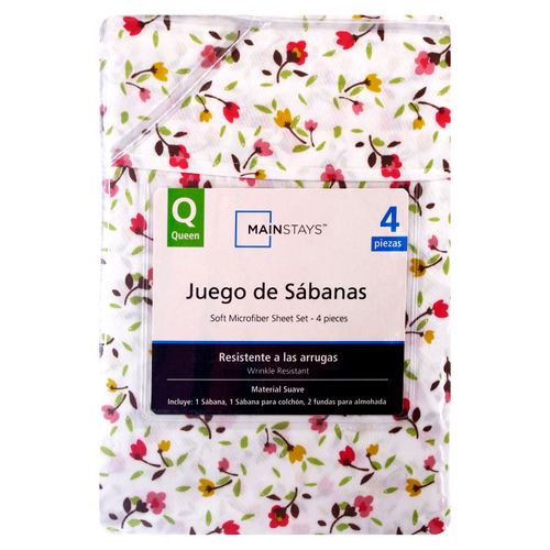 Mainstays Set Sabanas Gardenias Queen