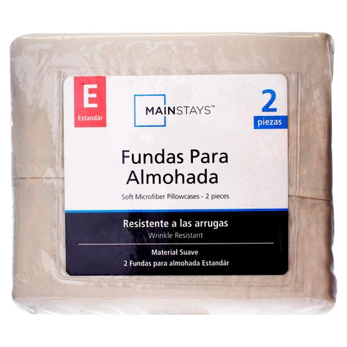 Mainstays Set De 2 Sobrefundas Beige