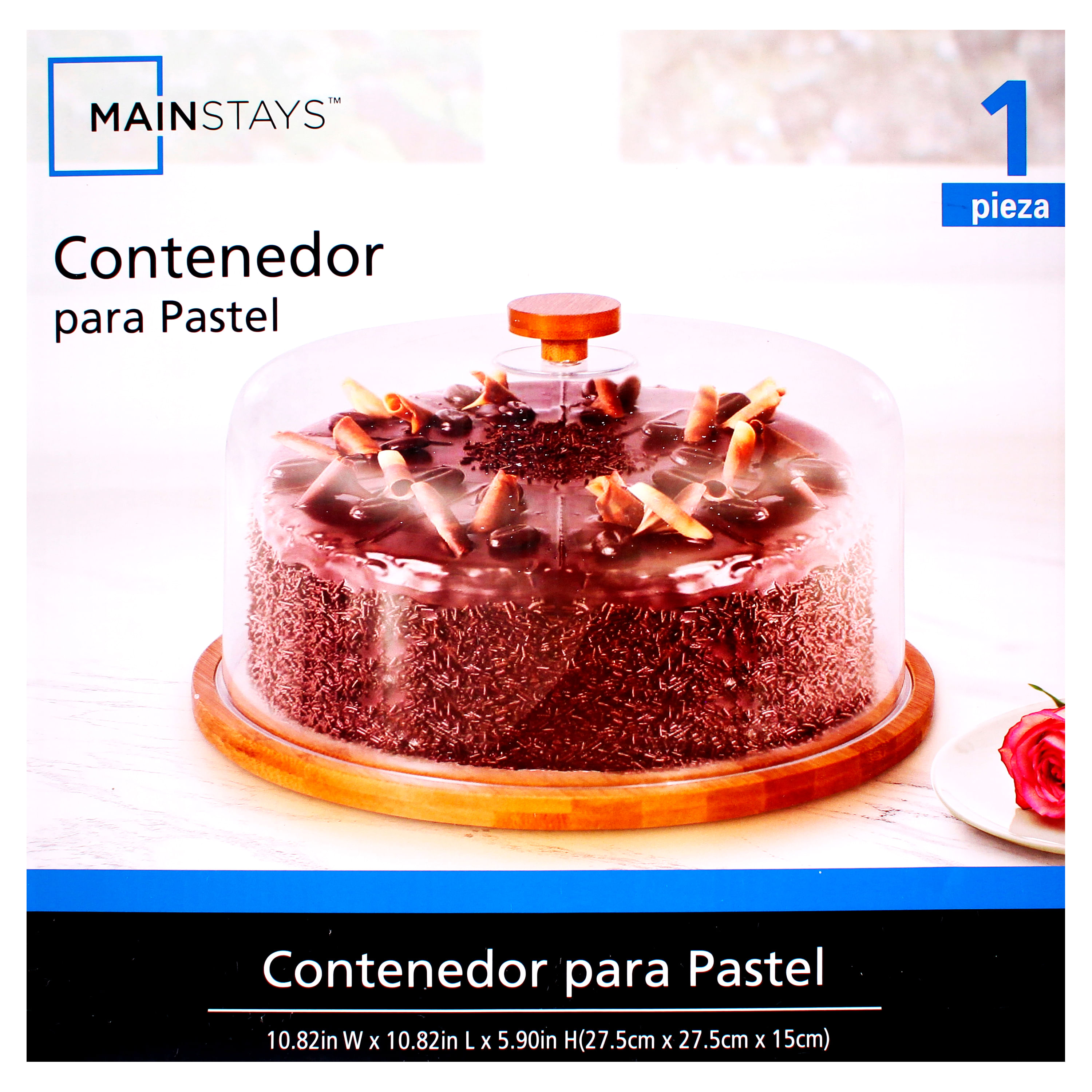 Ms Contenedor De Bambu Para Pastel Redon