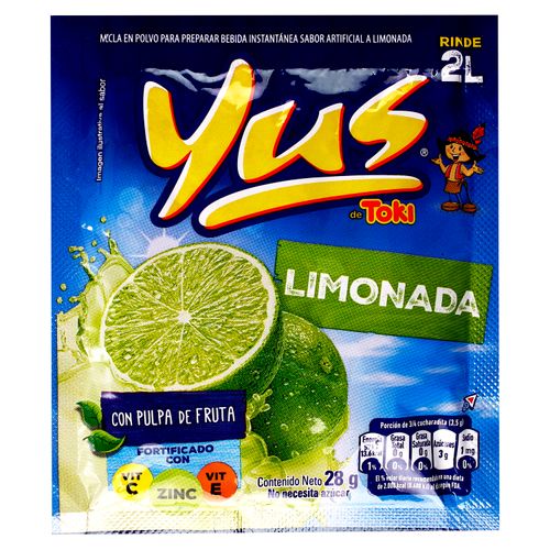 Bebida En Polvo Yus Limonada 28Gr