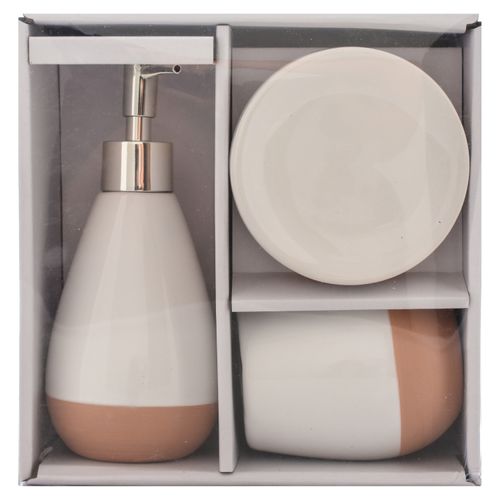Ms Set De Baño 3Pzs Cerámica Blanco