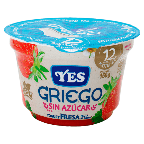 Yogurt Yes Griego Fresa Sin Azucar 150Gr