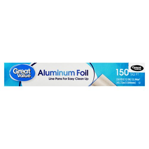 Papel Aluminio Great Value 180 Pies - 1 Rollo