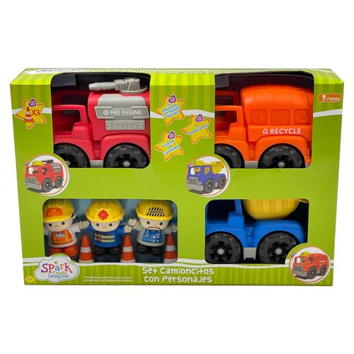 Set Camioncitos Con Personajes