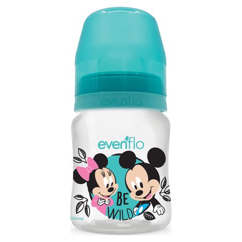 Biberón Evenflo Cuello Ancho Mickey Minnie- 5 Onzas