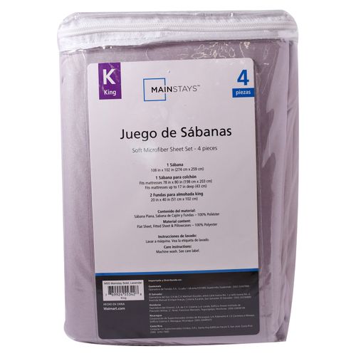 Set Sabanas Mainstays Lila King