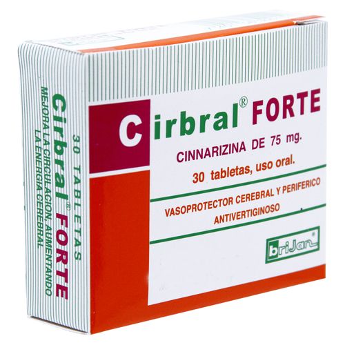 Cirbral Forte 75 Mg 30 Tabletas Una Caja