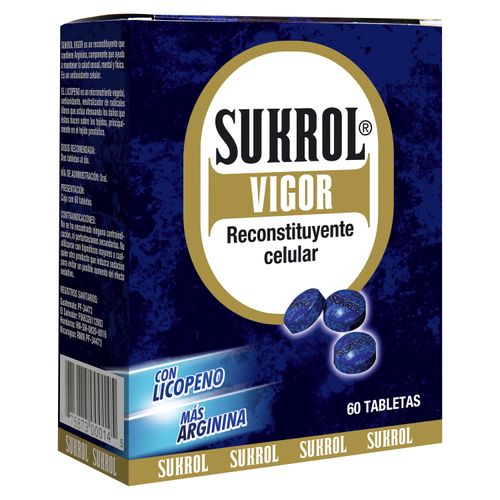 Tabletas Sukrol Vigor Hombre - 60 Unidades