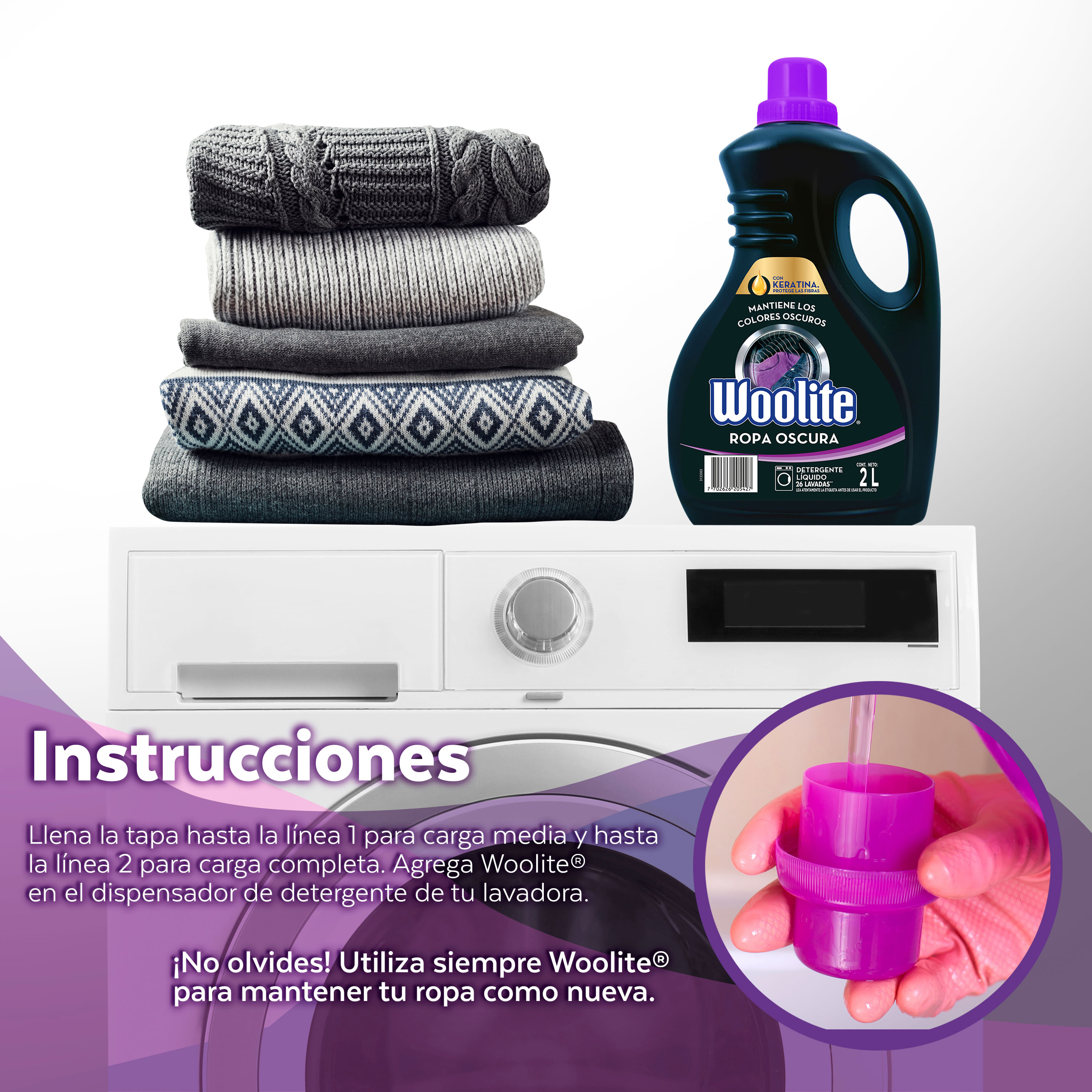 Comprar Detergente líquido Woolite Ropa Oscura - 2Lt | Walmart Guatemala
