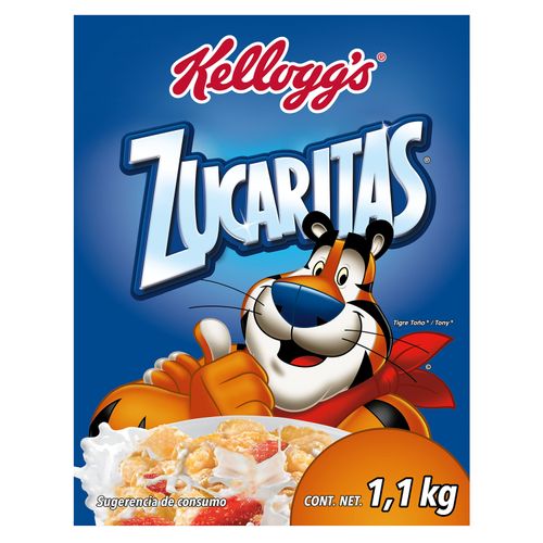 Cereal Kellogrgr's® Zucaritas® Sabor Origrinal - Hojuelas de Maíz Escarchadas con Azúcar - 1 Bolsa  de 1100gr