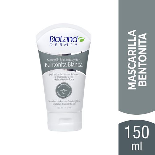 Mascarilla Bioland Dermia Reconstruyente Bentonita Blanca - 150ml