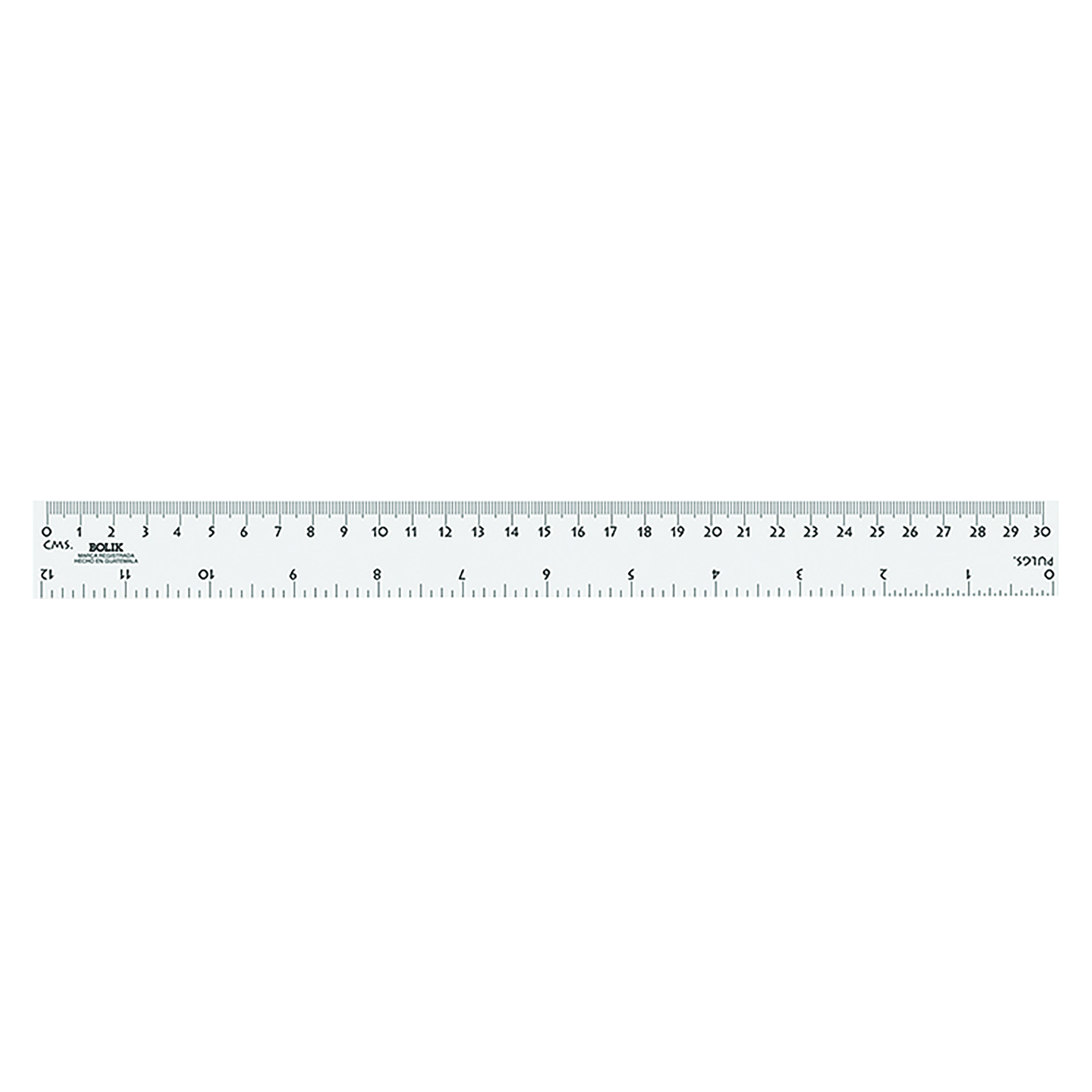 Regla-Bolik-30 Centimetros-Transparente-1 Unidad - Arimany