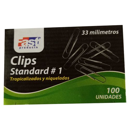 Clip Continenta Stdniquelado Caja 100U